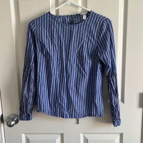 Long Sleeve Blue Striped Shirt - Picture 1 of 11